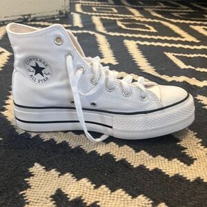 Converse All Star White Canvas Stacked High-Tops